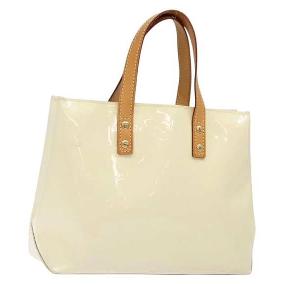 LOUIS VUITTON Monogram Vernis Reade PM Hand Bag Perle M91336 LV Auth 141487 - Picture 2 of 16